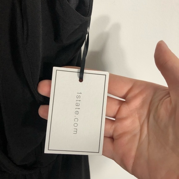 1.State Black Halter Waist Tie Jumpsuit NWT Women Large - Picture 12 of 14